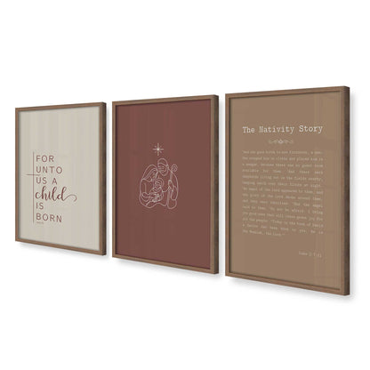 [Color:Walnut], Picture of art in a Walnut frame at an angle