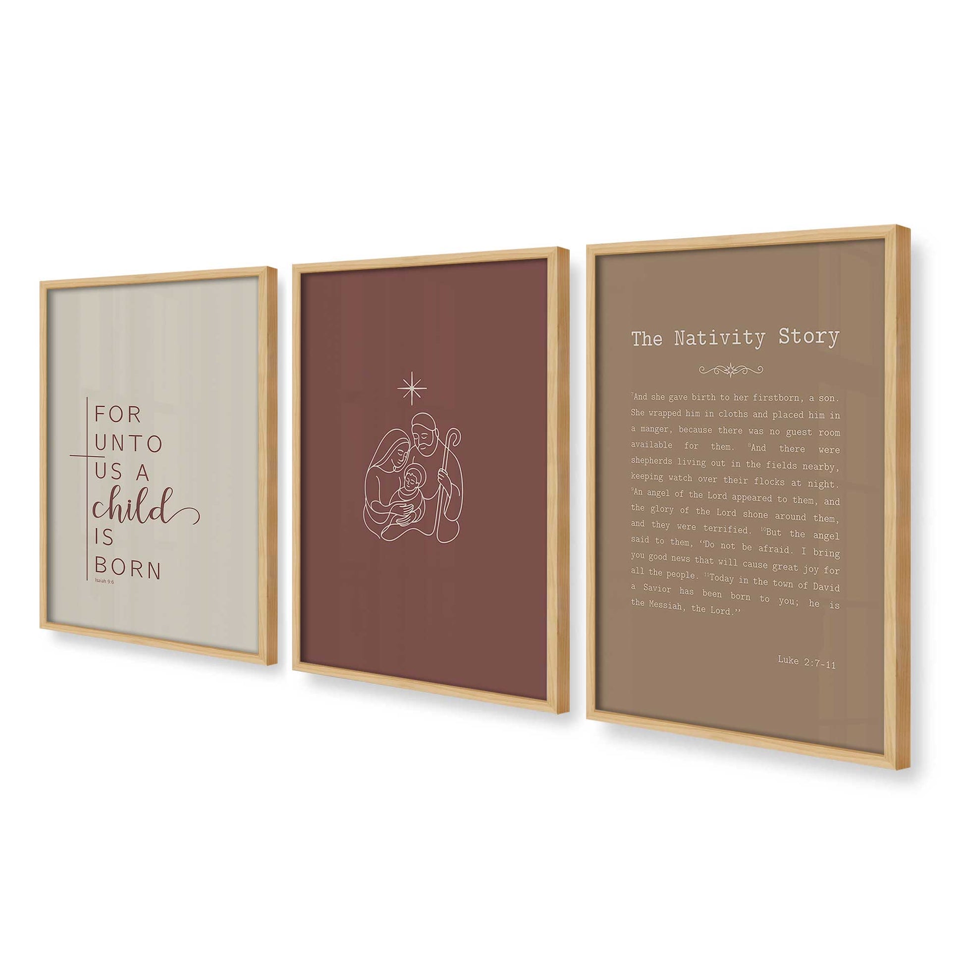 [Color:American Maple], Picture of art in an American Maple frame at an angle