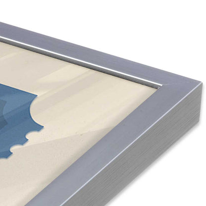 [Color:Polished Chrome], Picture of art in a Polished Chrome frame of the corner