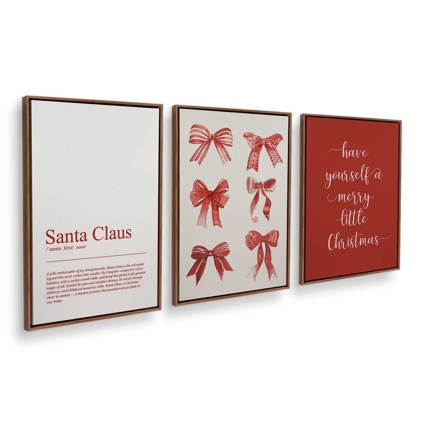 [Color:Walnut], Picture of art in a Walnut frame at an angle