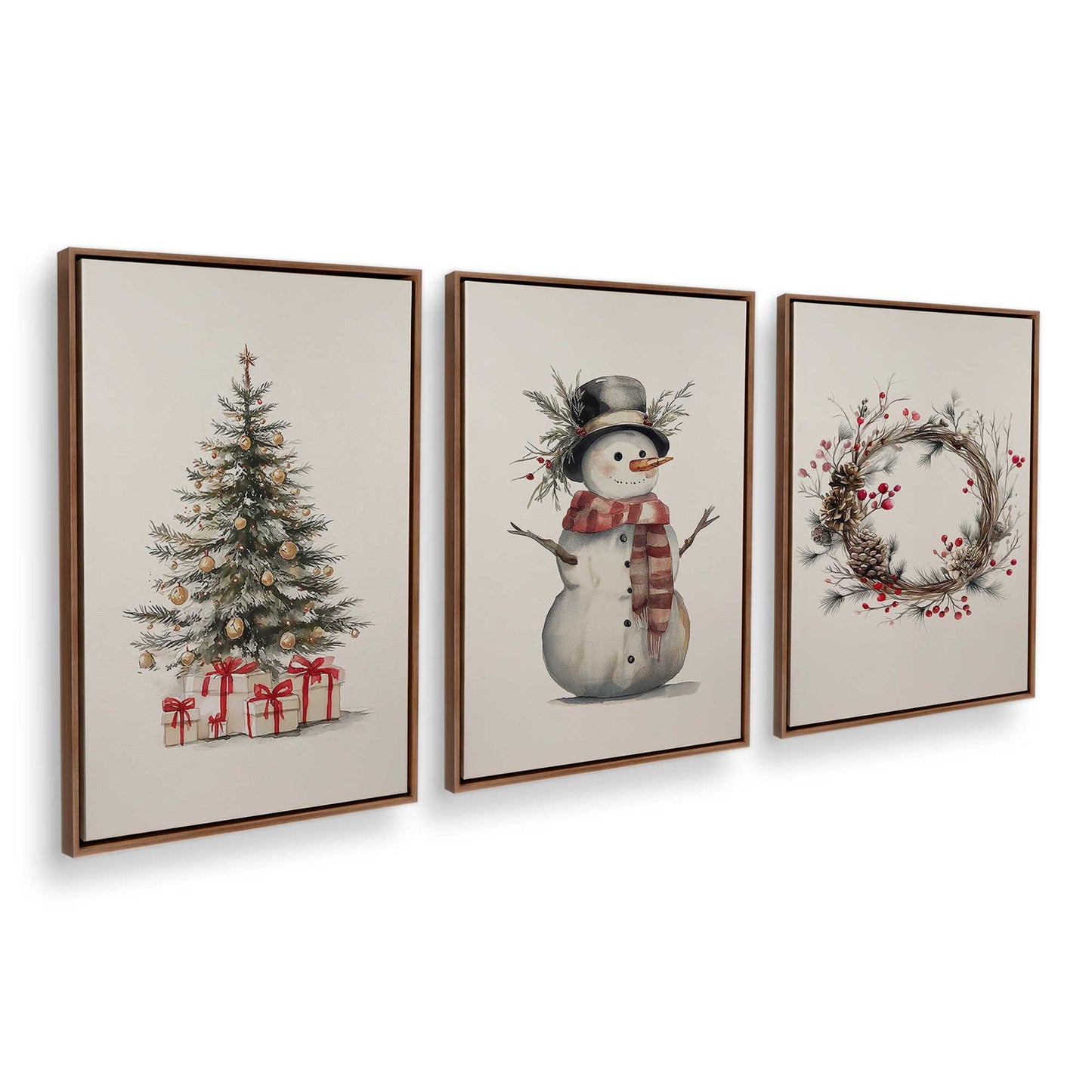 [Color:Walnut], Picture of art in a Walnut frame at an angle