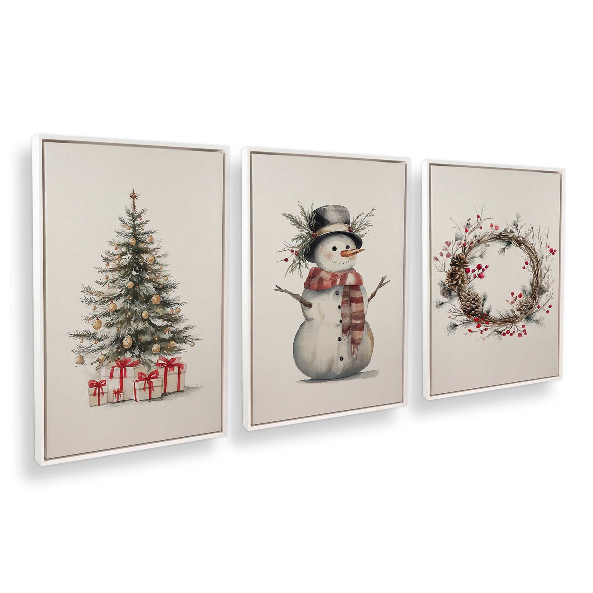 [Color:Opaque White], Picture of art in a White frame at an angle