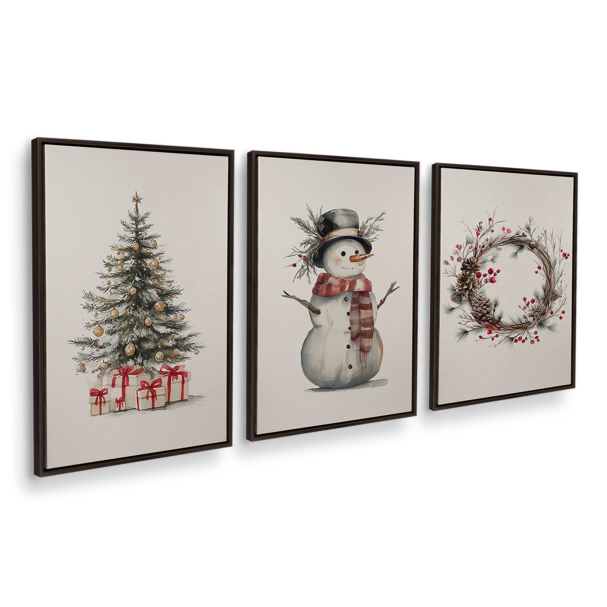 [Color:Espresso], Picture of art in an Espresso frame at an angle