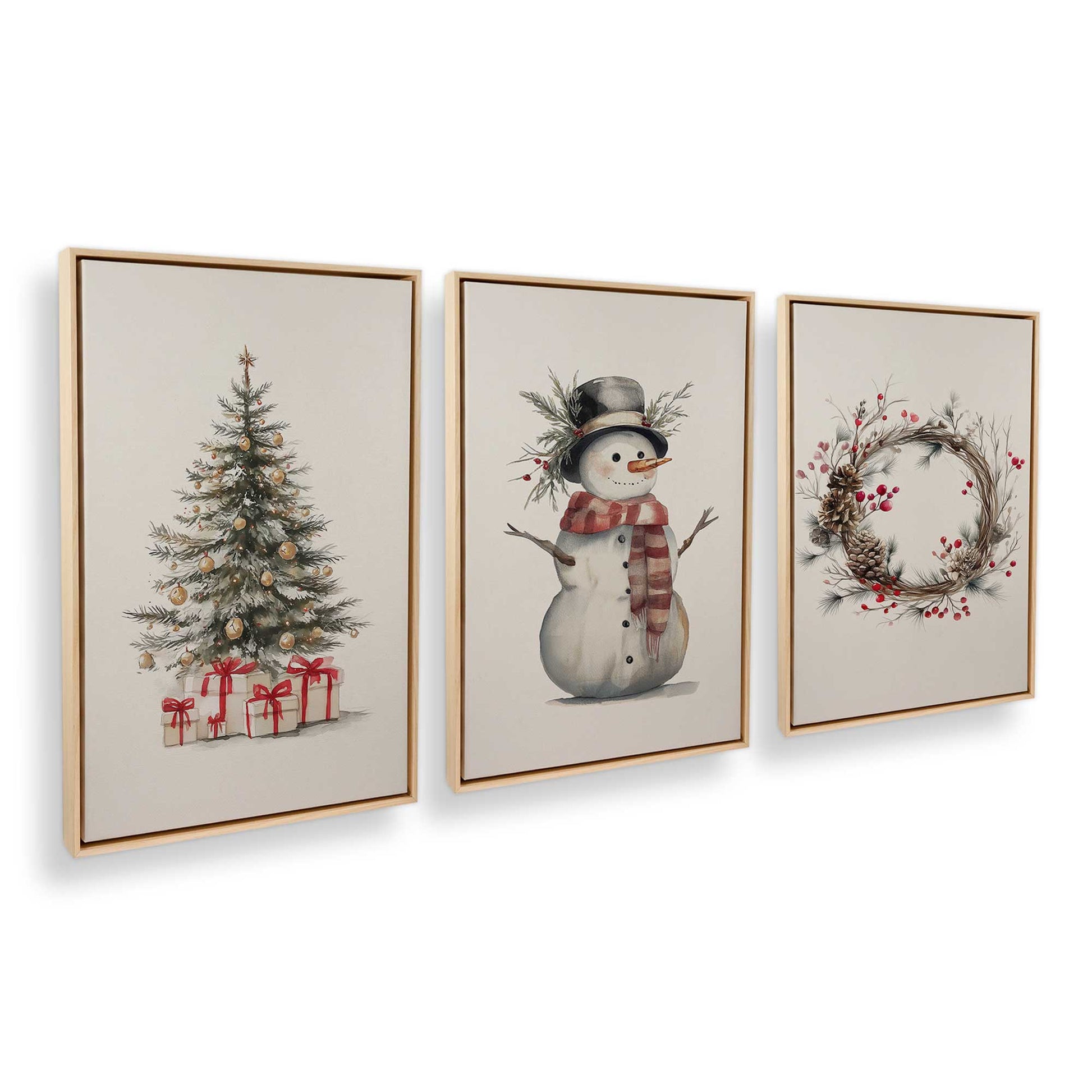 [Color:American Maple], Picture of art in an American Maple frame at an angle