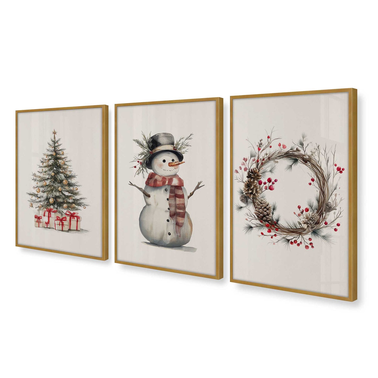 [Color:Polished Gold], Picture of art in a Polished Gold frame at an angle