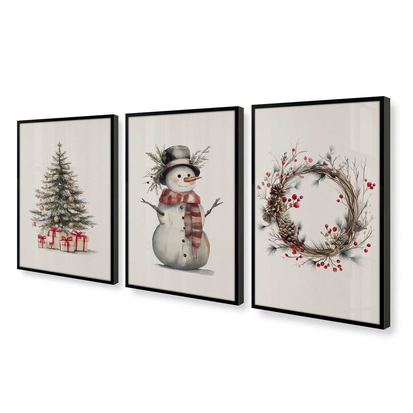 [Color:Satin Black], Picture of art in a Satin Black frame at an angle