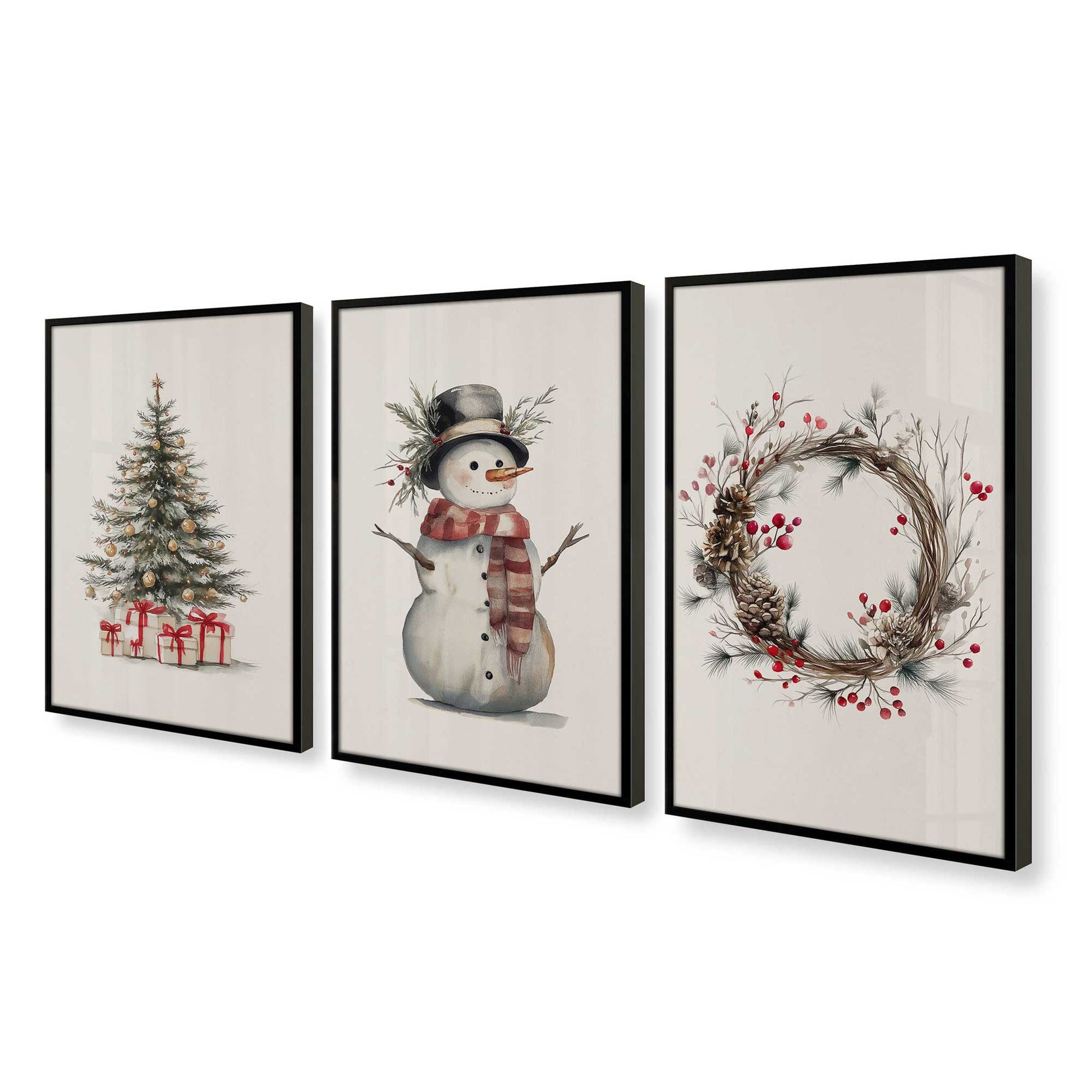 [Color:Satin Black], Picture of art in a Satin Black frame at an angle