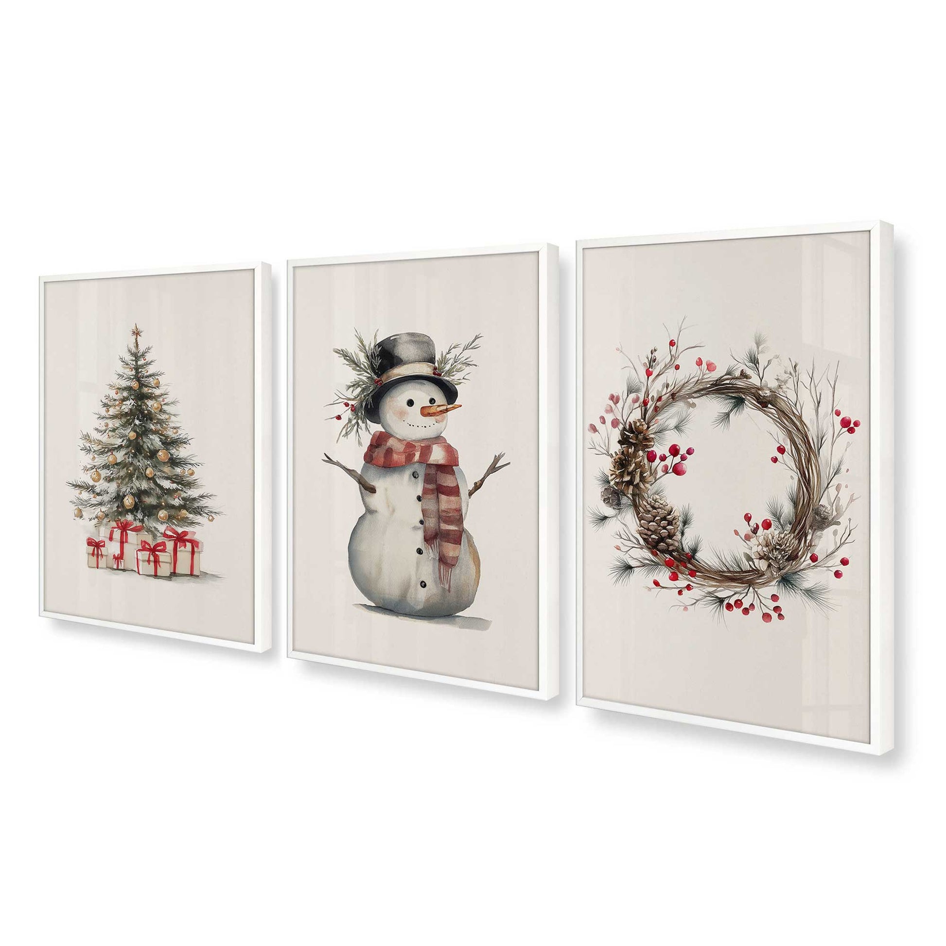 [Color:Opaque White], Picture of art in an Opaque White frame at an angle