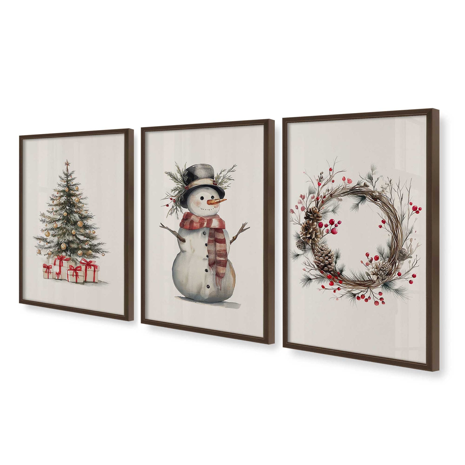 [Color:Belvinder Brown], Picture of art in a Belvinder Brown frame at an angle