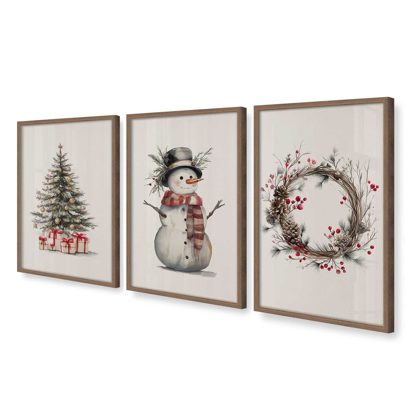 [Color:Walnut], Picture of art in a Walnut frame at an angle