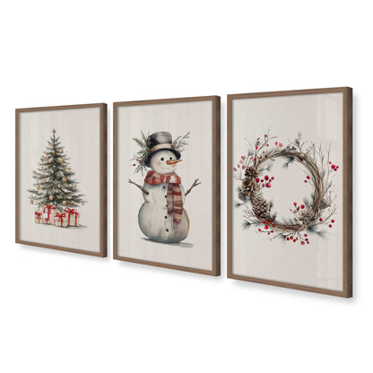 [Color:Walnut], Picture of art in a Walnut frame at an angle