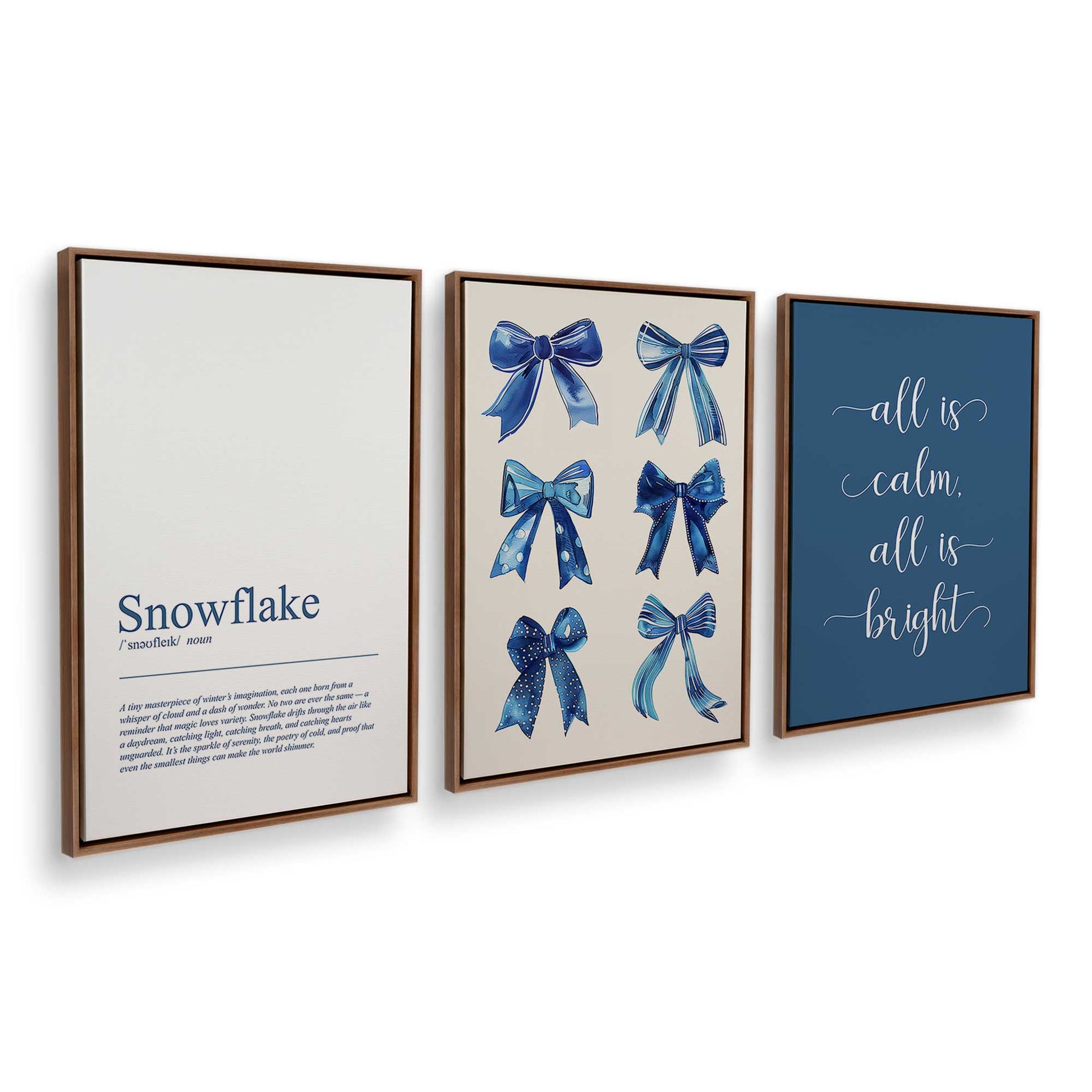 [Color:Walnut], Picture of art in a Walnut frame at an angle