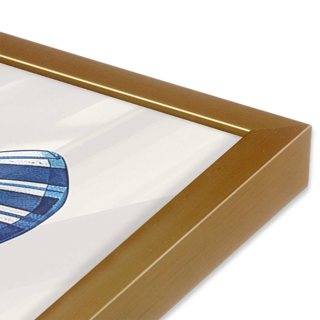 [Color:Polished Gold], Picture of art in a Polished Gold frame of the corner