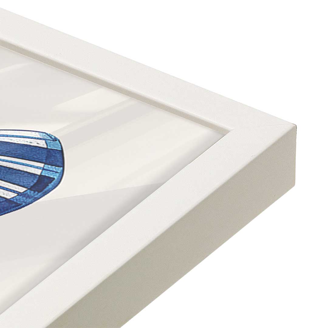 [Color:Opaque White], Picture of art in an Opaque White frame of the corner