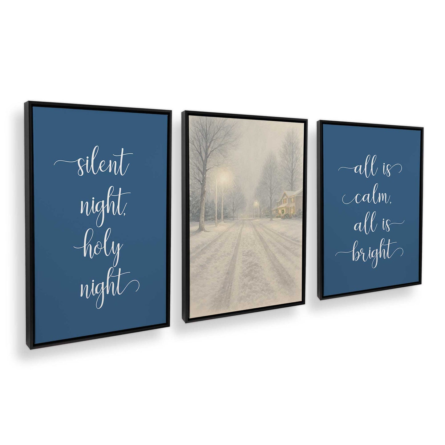 [Color:Satin Black], Picture of art in a Satin Black frame at an angle