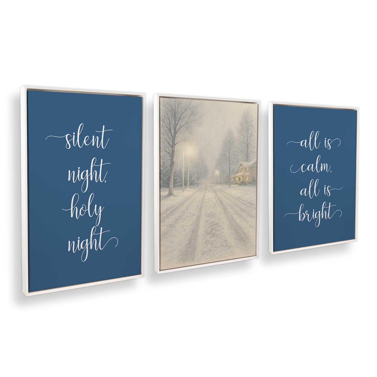 [Color:Opaque White], Picture of art in a White frame at an angle