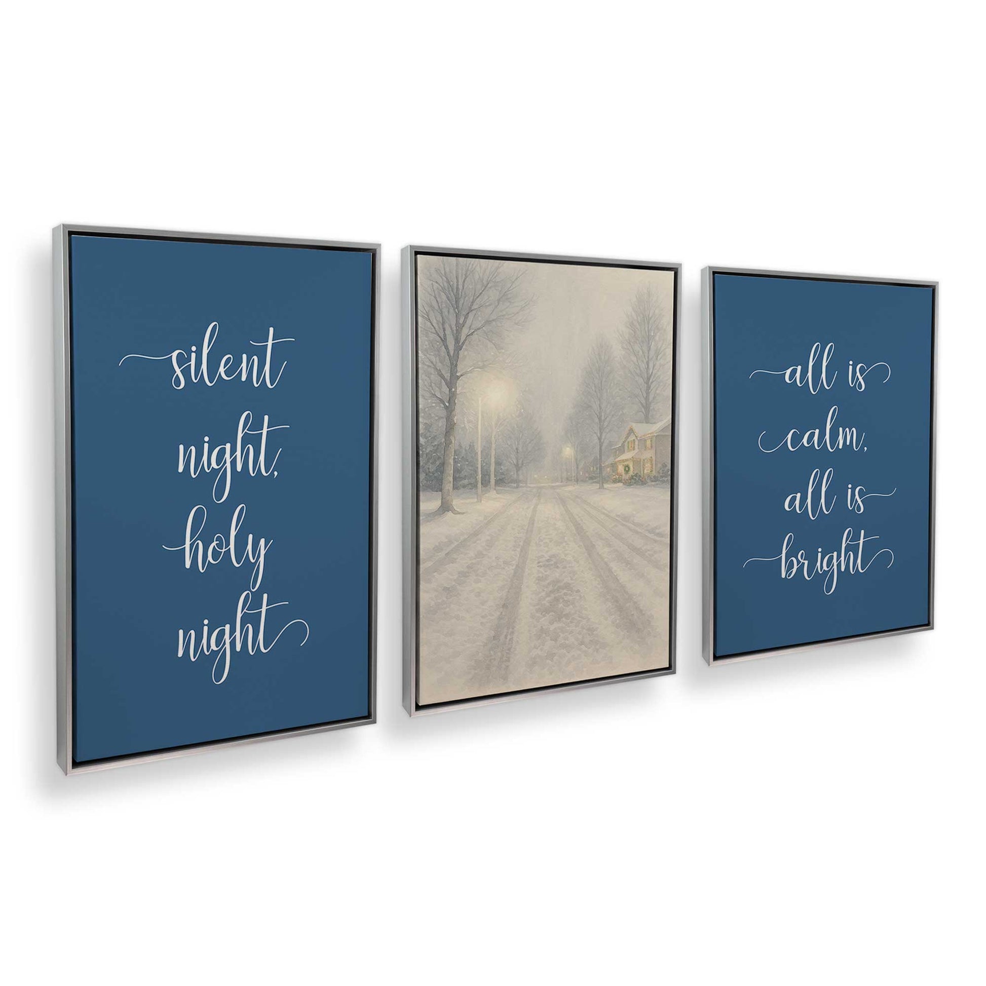 [Color:Polished Chrome], Picture of art in a Polished Chrome frame at an angle