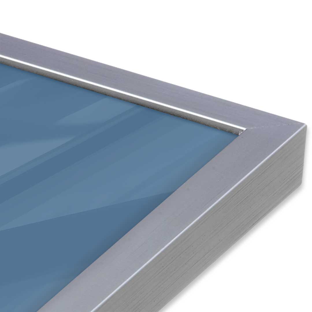 [Color:Polished Chrome], Picture of art in a Polished Chrome frame of the corner