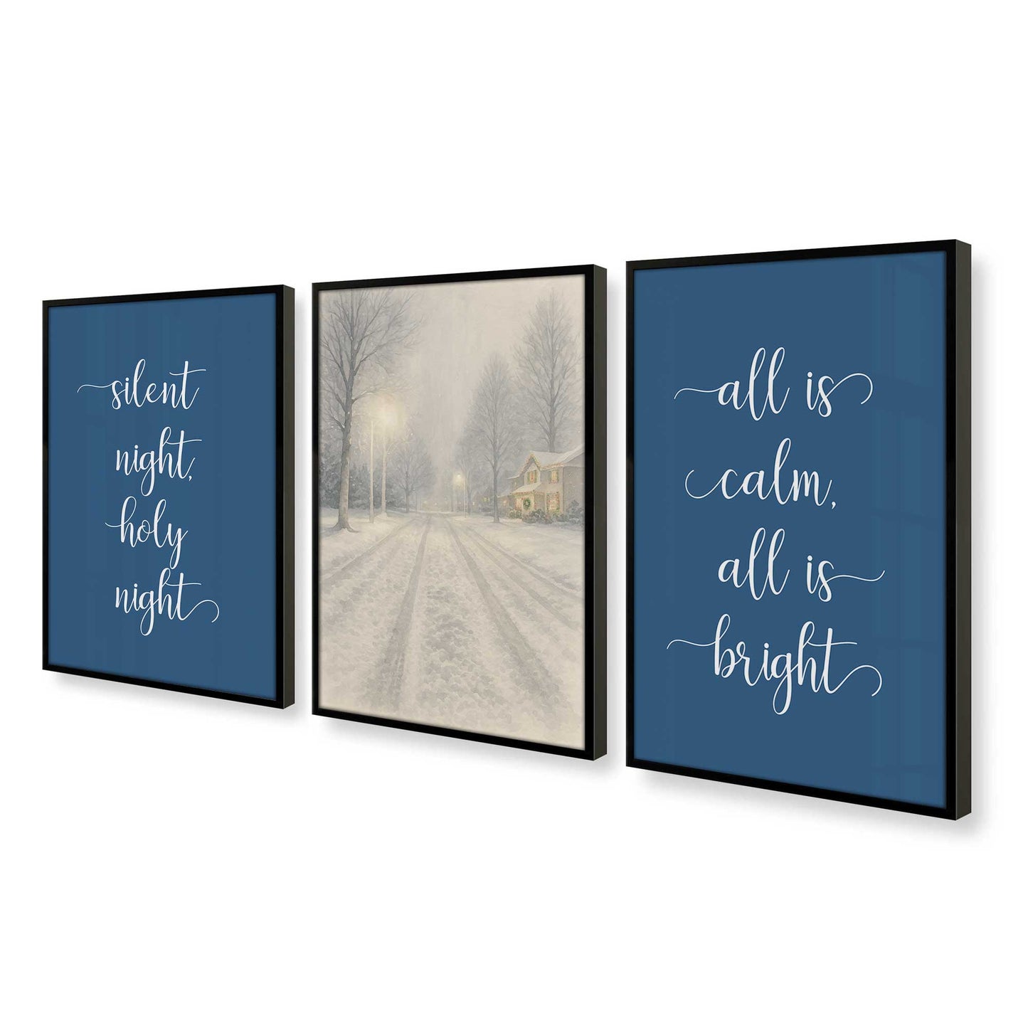 [Color:Satin Black], Picture of art in a Satin Black frame at an angle