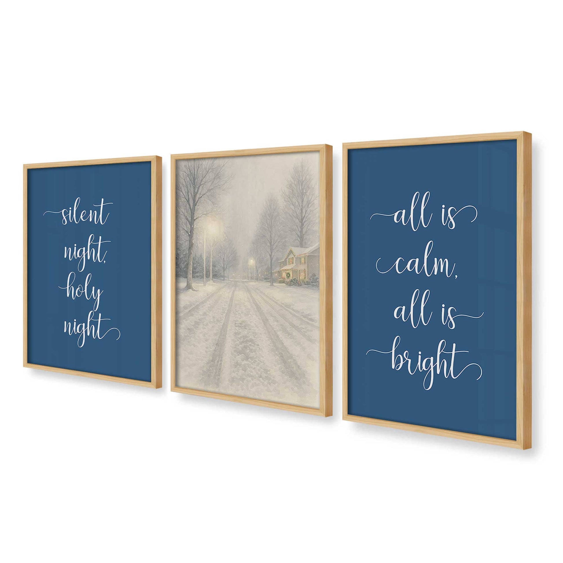 [Color:American Maple], Picture of art in an American Maple frame at an angle