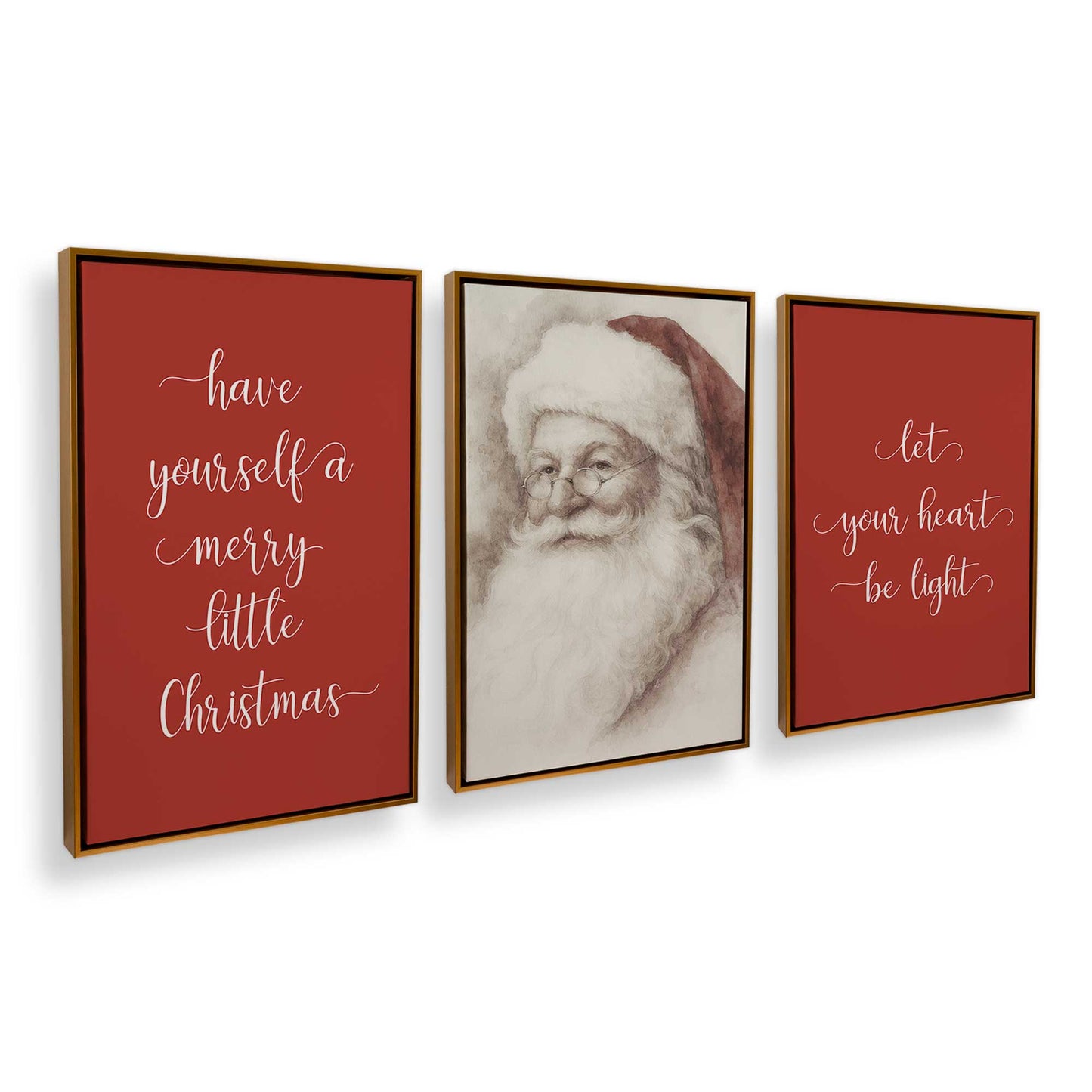 [Color:Polished Gold], Picture of art in a Polished Gold frame at an angle