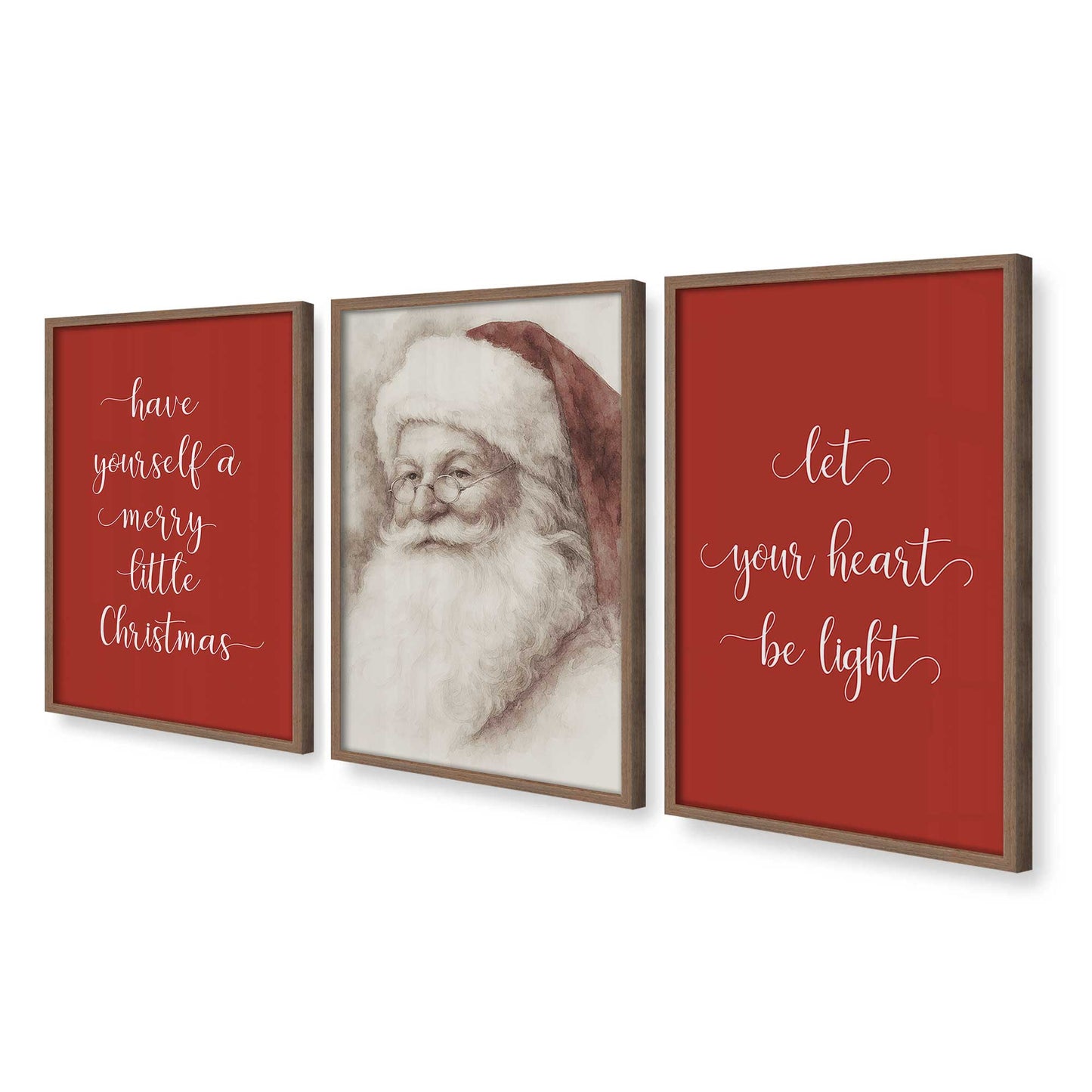 [Color:Walnut], Picture of art in a Walnut frame at an angle