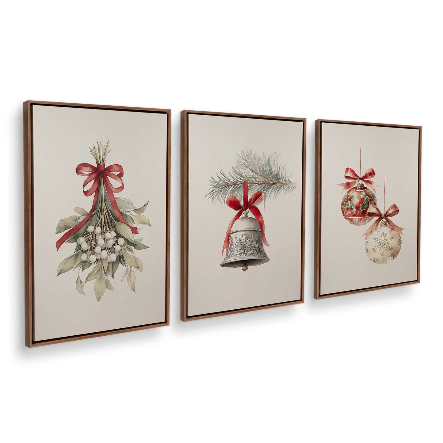 [Color:Walnut], Picture of art in a Walnut frame at an angle