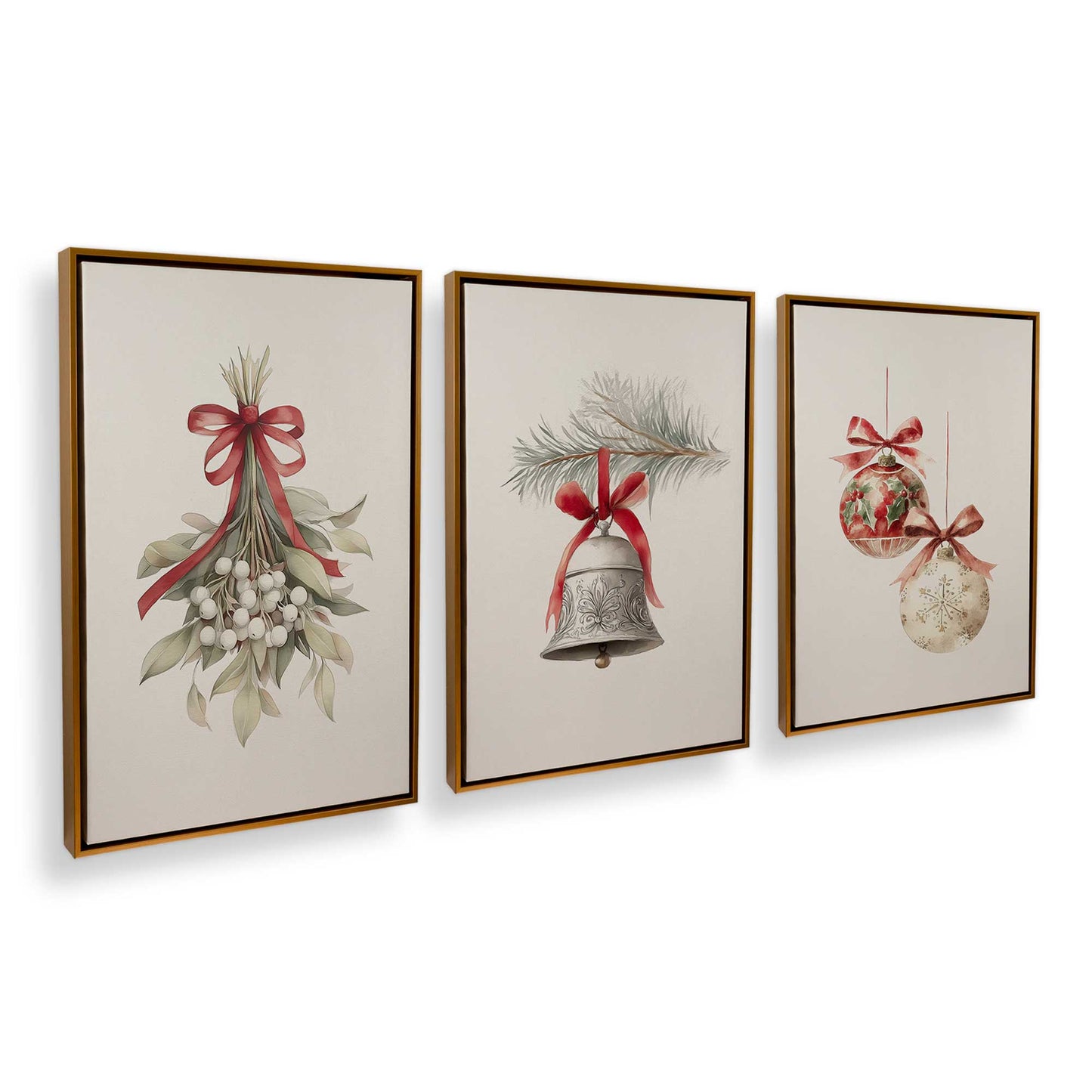 [Color:Polished Gold], Picture of art in a Polished Gold frame at an angle