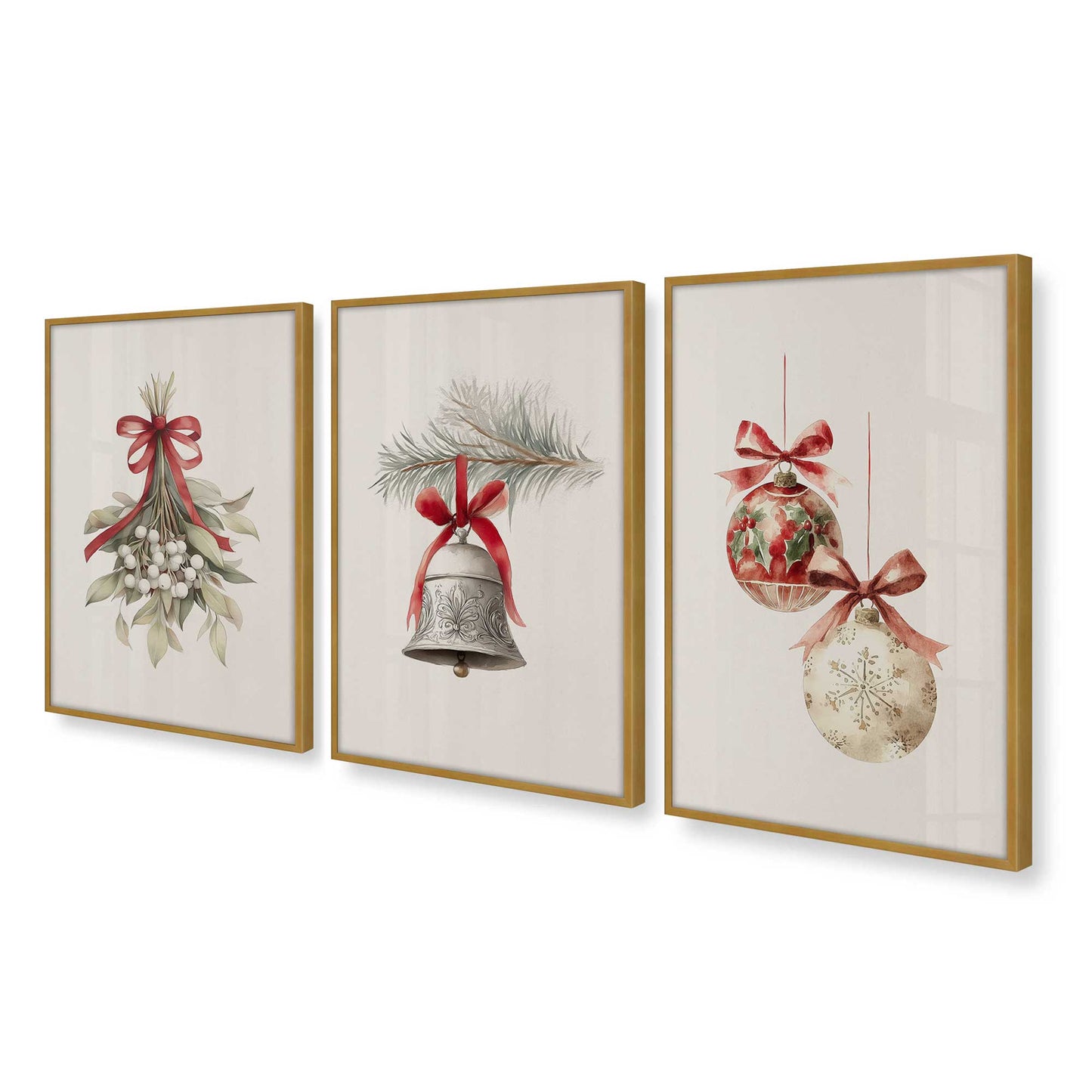 [Color:Polished Gold], Picture of art in a Polished Gold frame at an angle