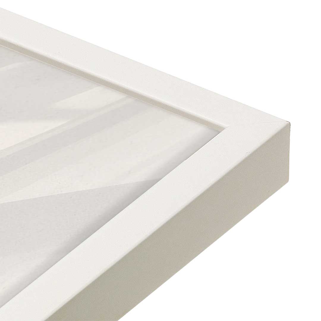 [Color:Opaque White], Picture of art in an Opaque White frame of the corner