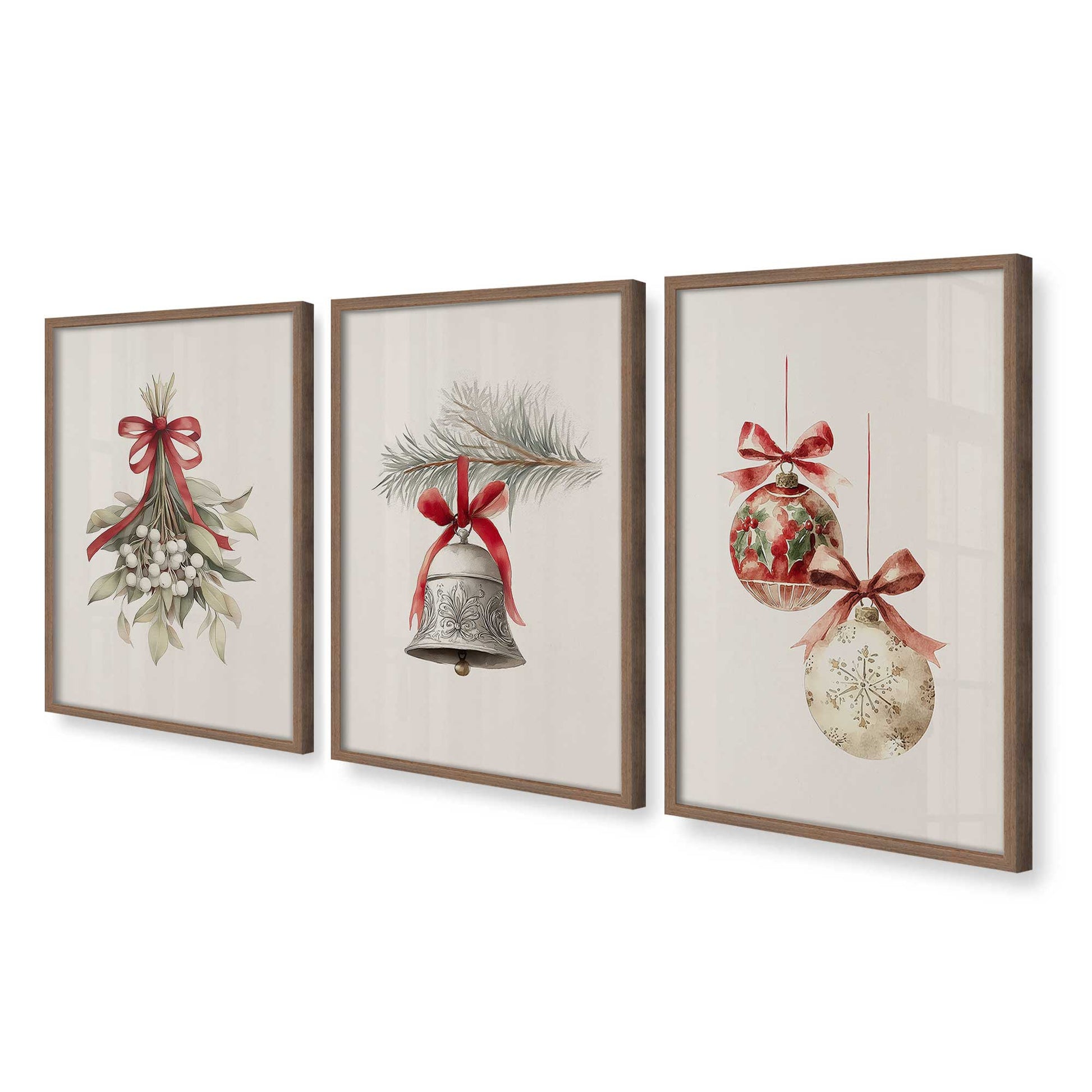 [Color:Walnut], Picture of art in a Walnut frame at an angle