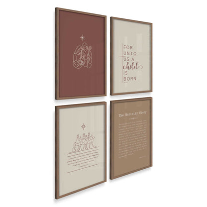 [Color:Walnut], Picture of art in a Walnut frame at an angle