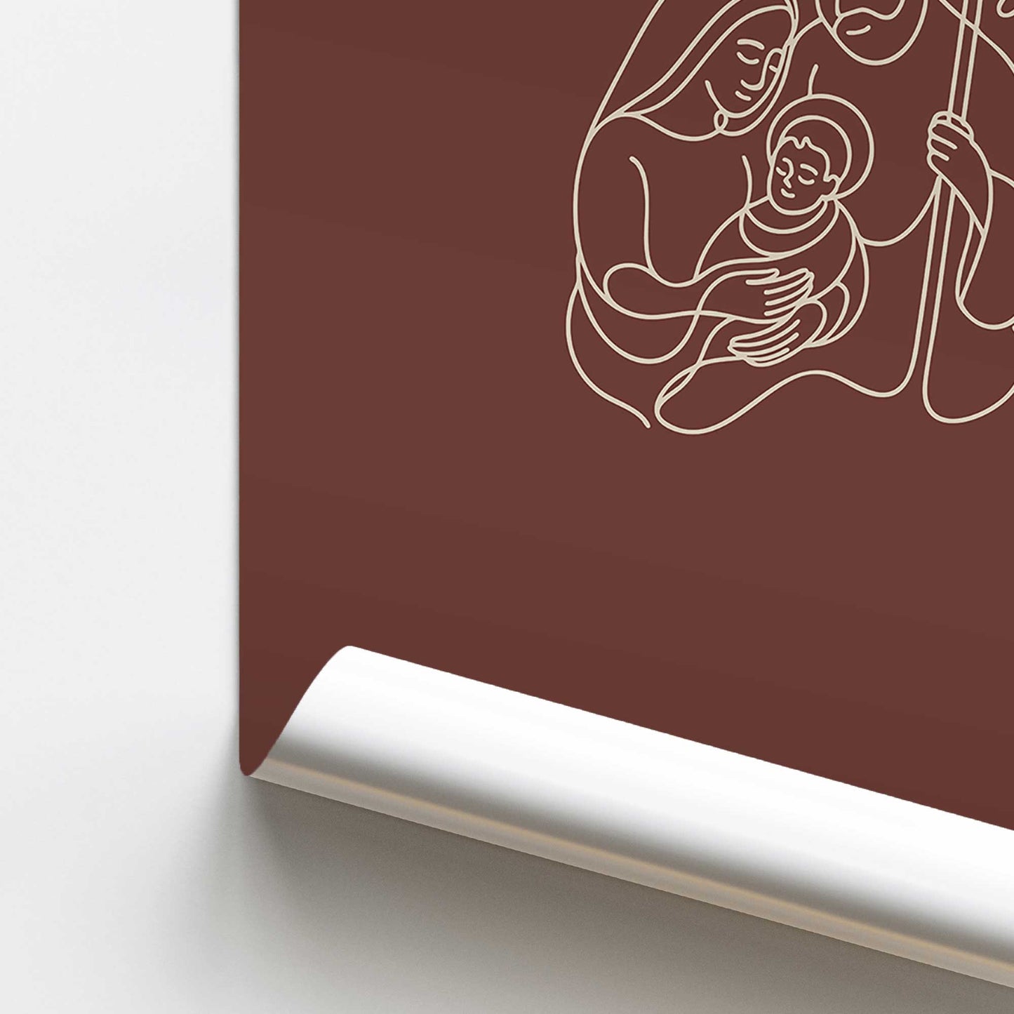 [color:Rolled Print], Picture of close up of art