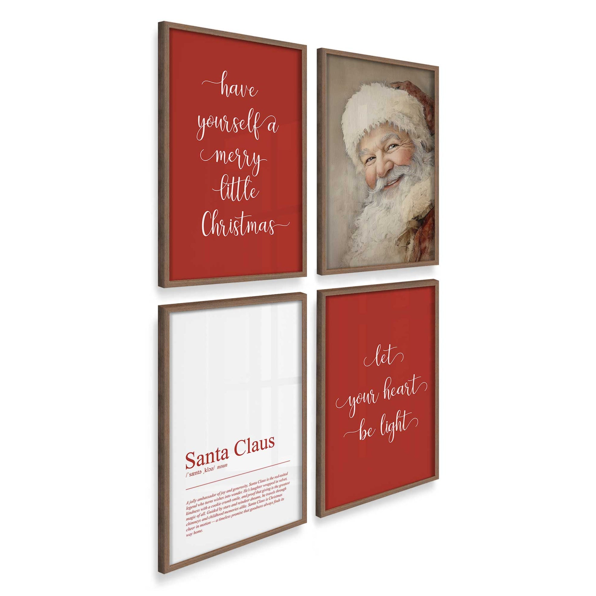 [Color:Walnut], Picture of art in a Walnut frame at an angle