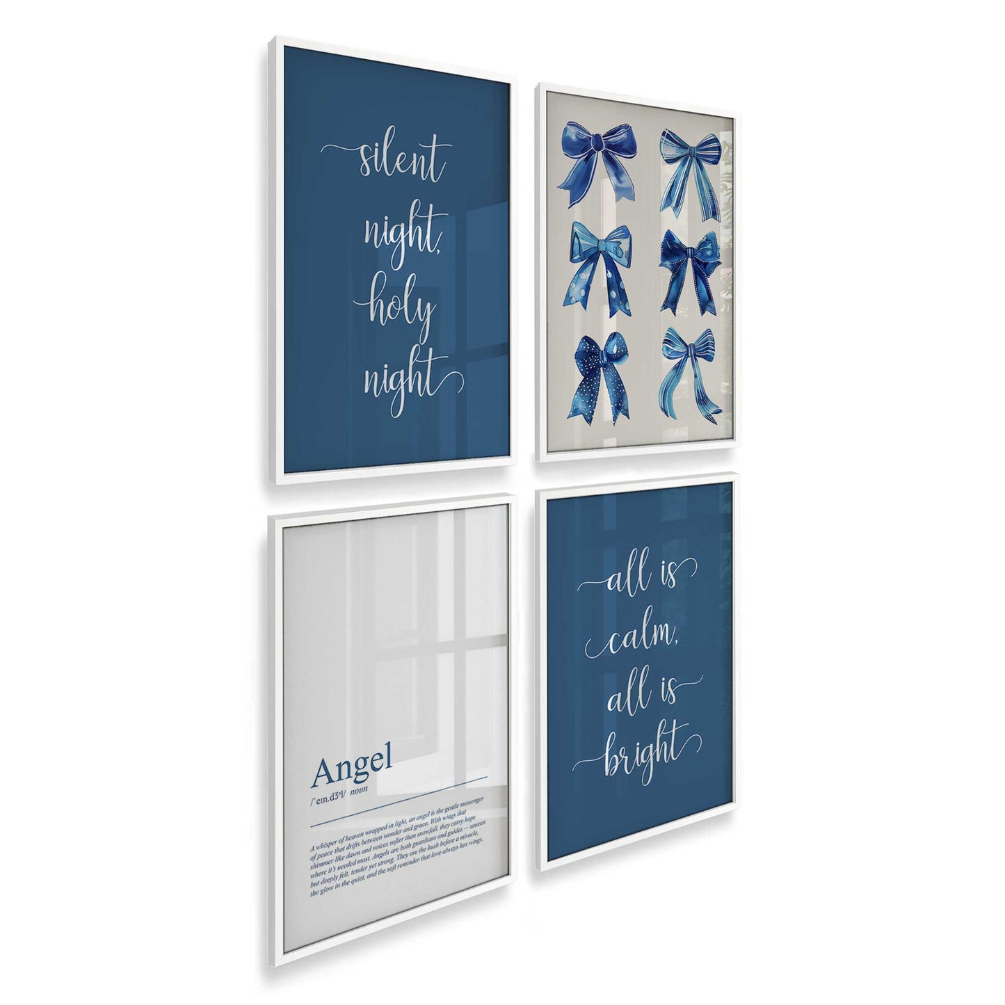 [Color:Opaque White], Picture of art in an Opaque White frame at an angle