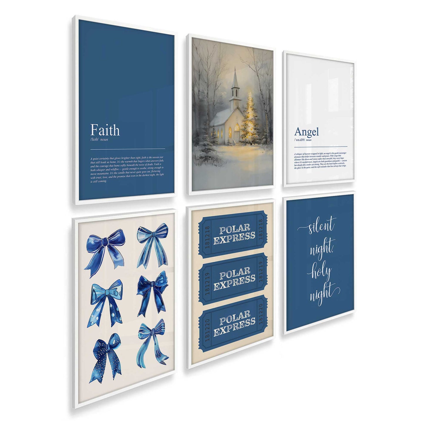 [Color:Opaque White], Picture of art in an Opaque White frame at an angle