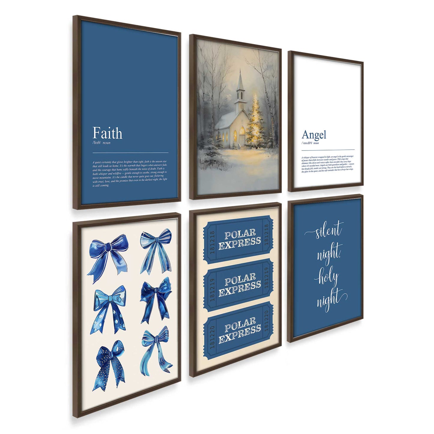 [Color:Walnut], Picture of art in a Walnut frame at an angle