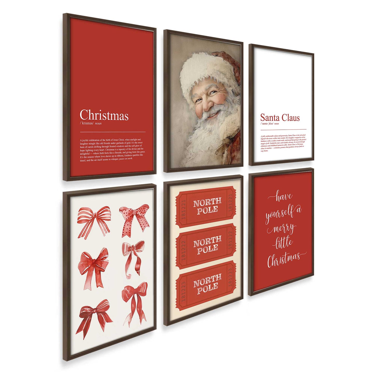 [Color:Walnut], Picture of art in a Walnut frame at an angle