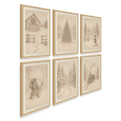 [Color:American Maple], Picture of art in an American Maple frame at an angle