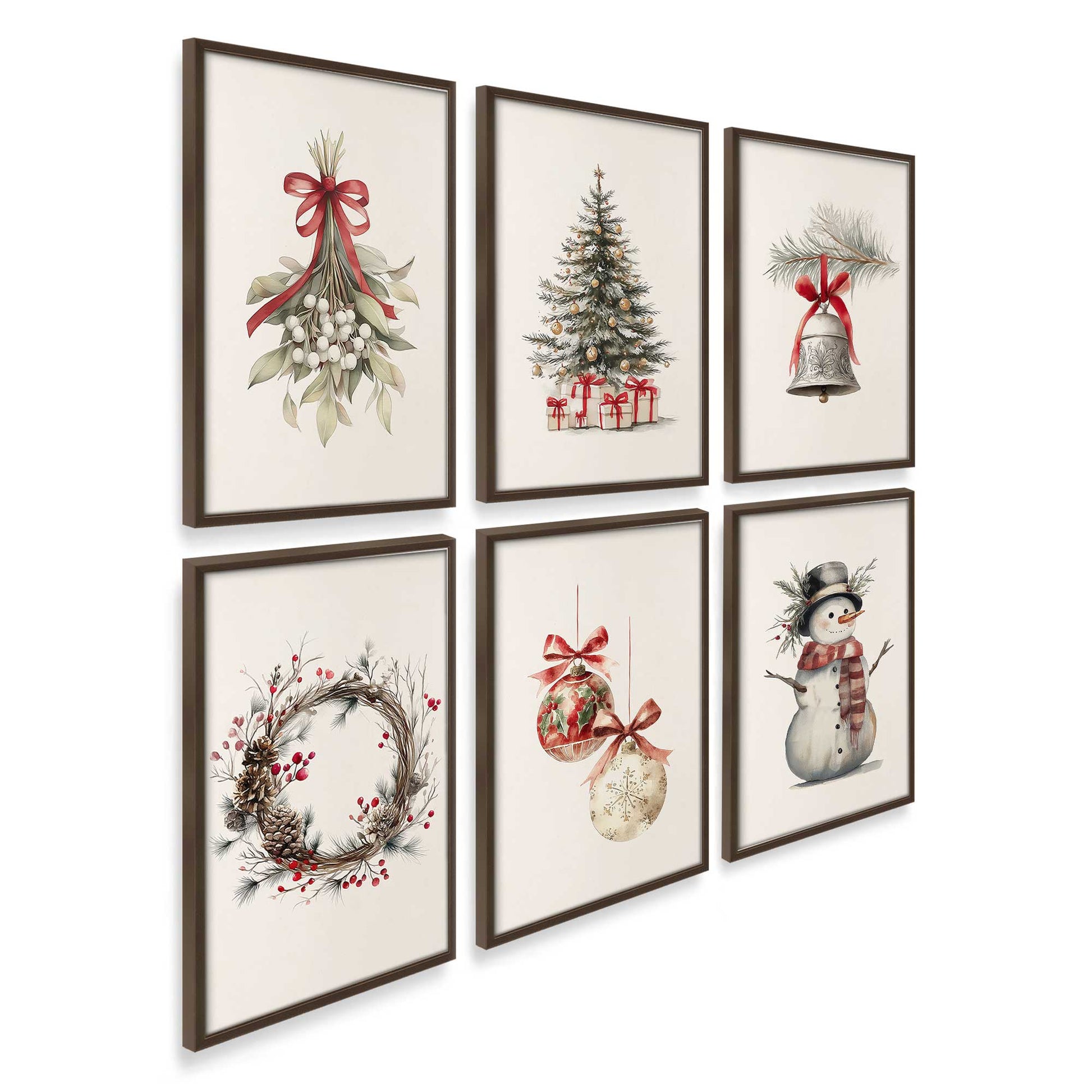 [Color:Walnut], Picture of art in a Walnut frame at an angle