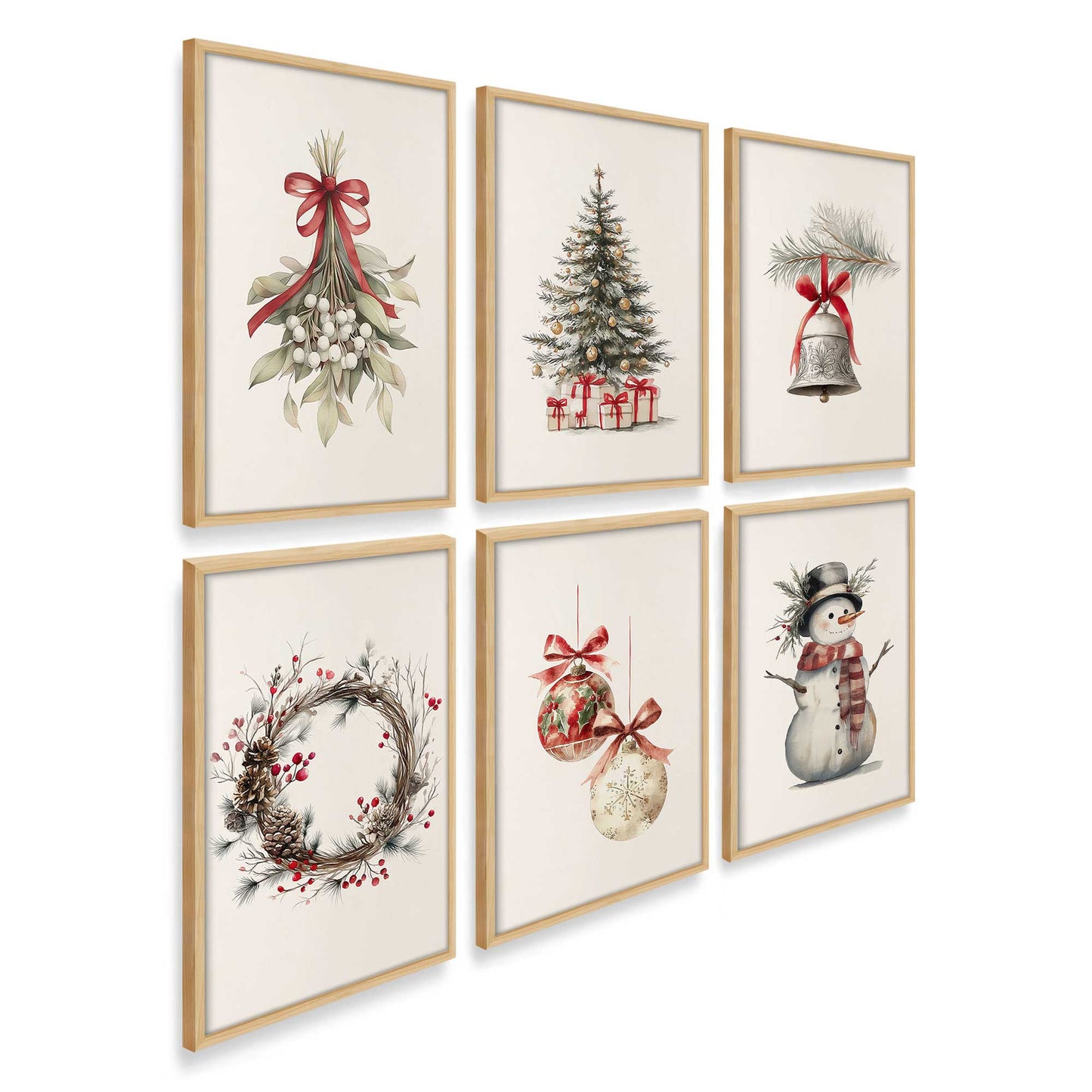 [Color:American Maple], Picture of art in an American Maple frame at an angle