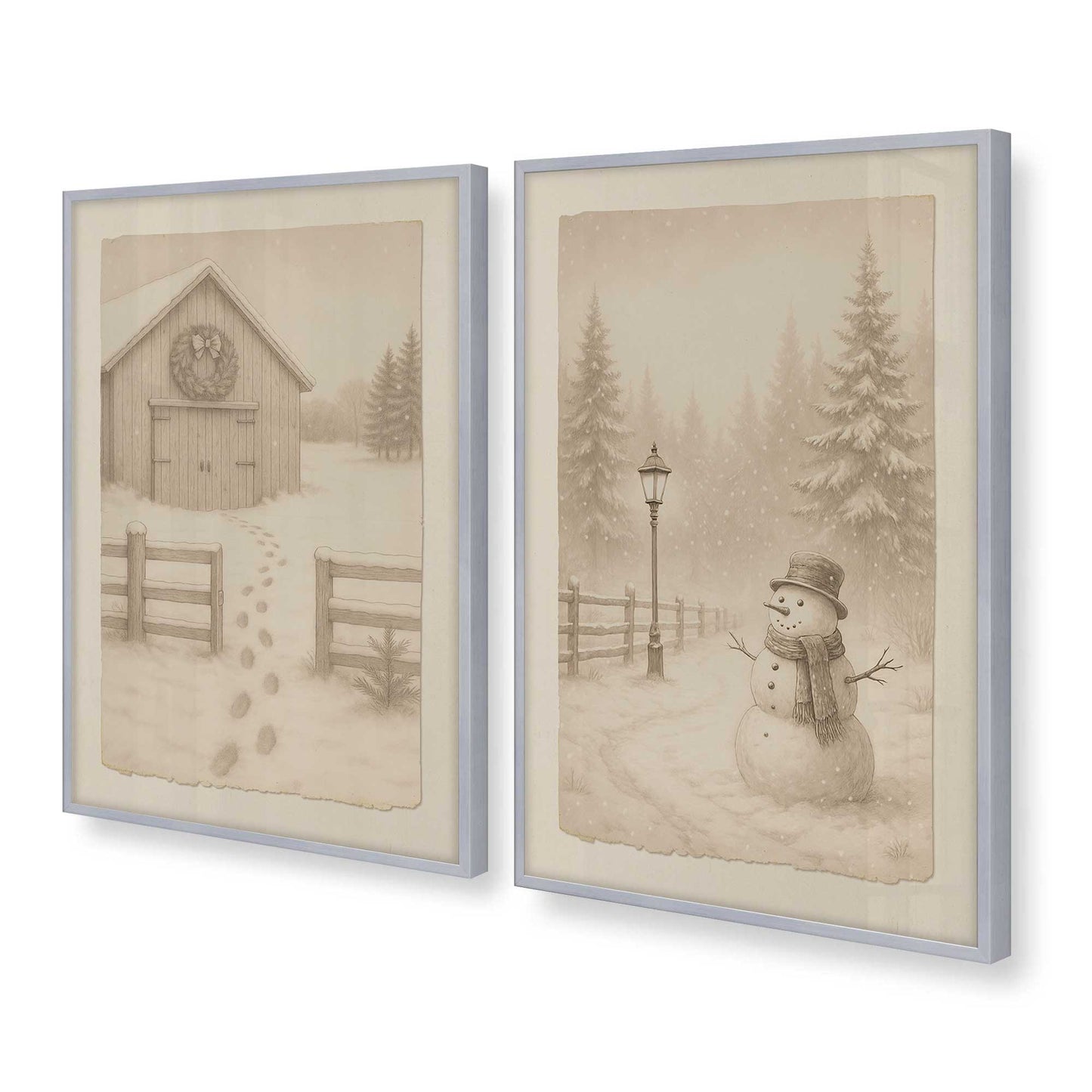 [Color:Polished Chrome], Picture of art in a Polished Chrome frame at an angle