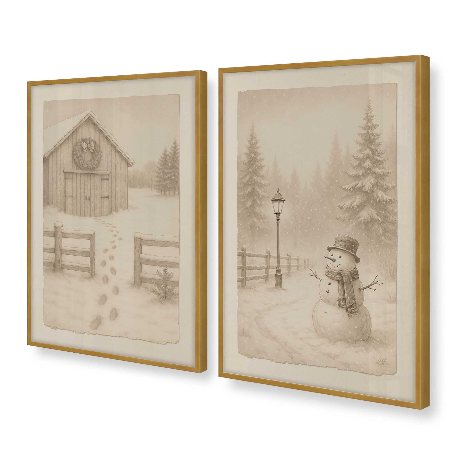 [Color:Polished Gold], Picture of art in a Polished Gold frame at an angle