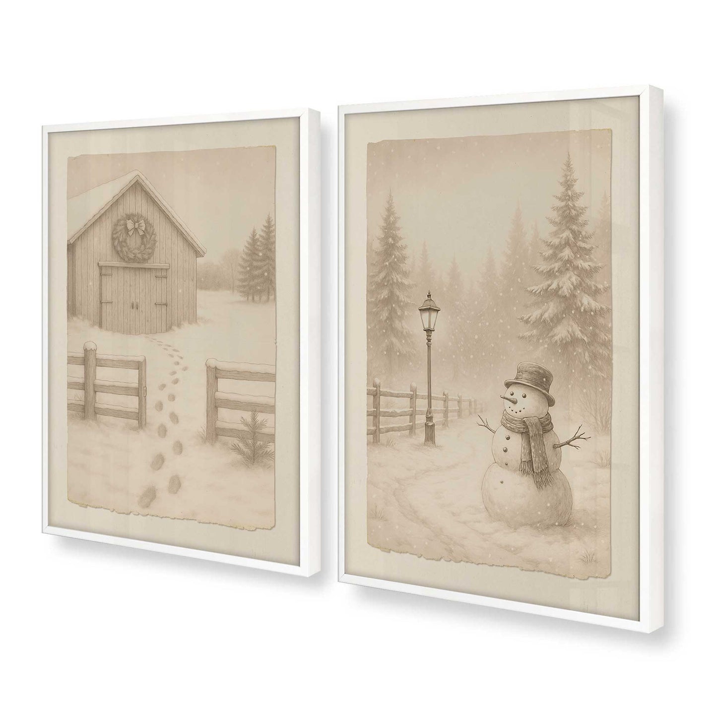 [Color:Opaque White], Picture of art in a Opaque White frame at an angle