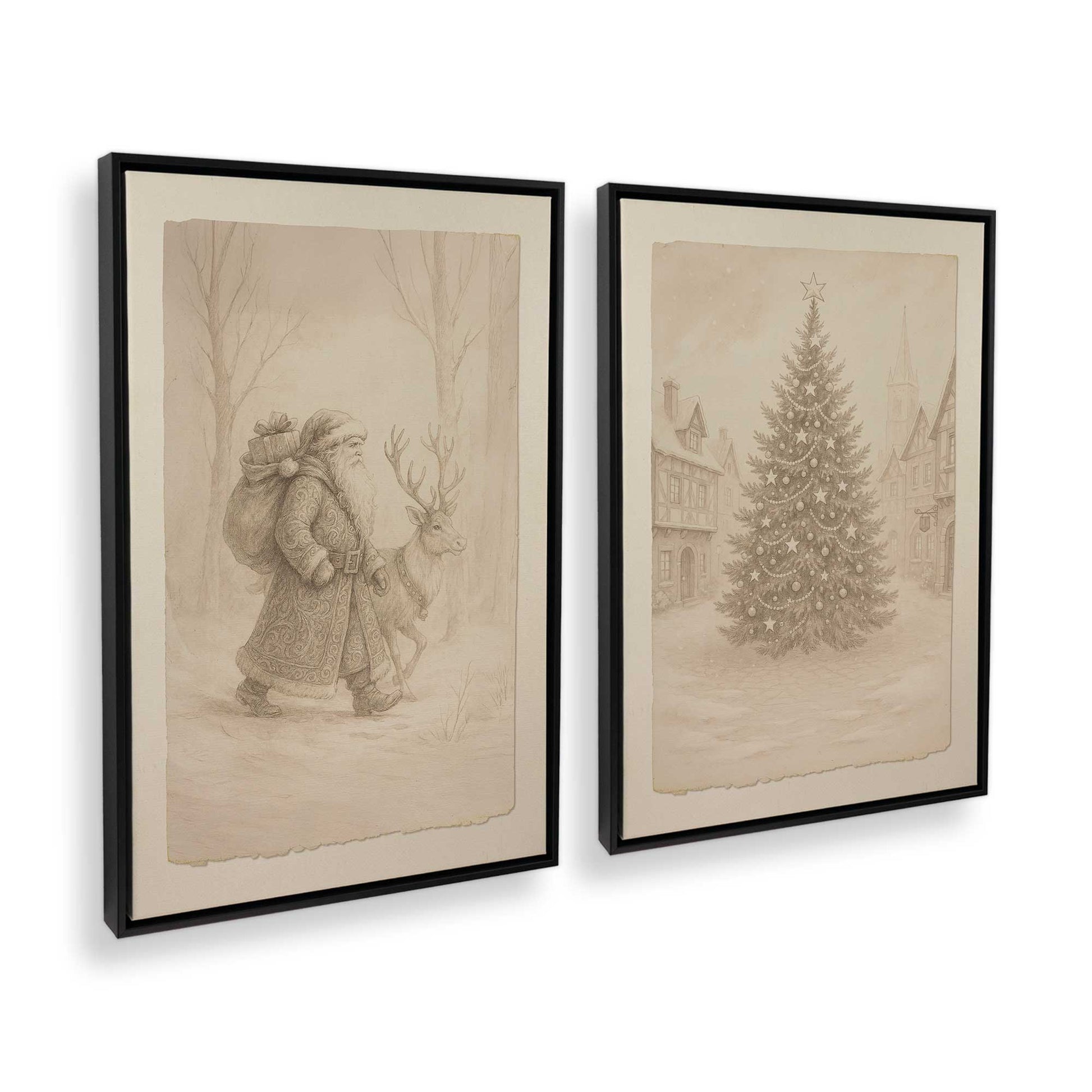 [Color:Satin Black], Picture of art in a Satin Black frame at an angle