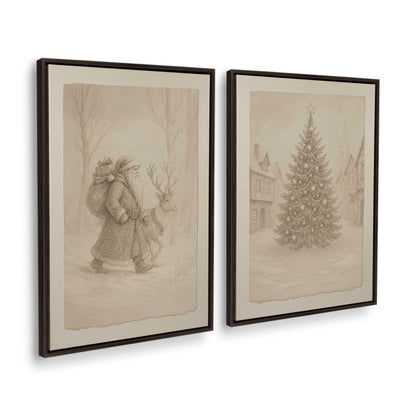 [Color:Espresso], Picture of art in a Espresso frame at an angle