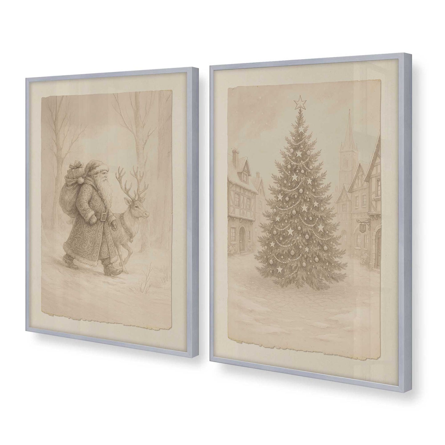 [Color:Polished Chrome], Picture of art in a Polished Chrome frame at an angle