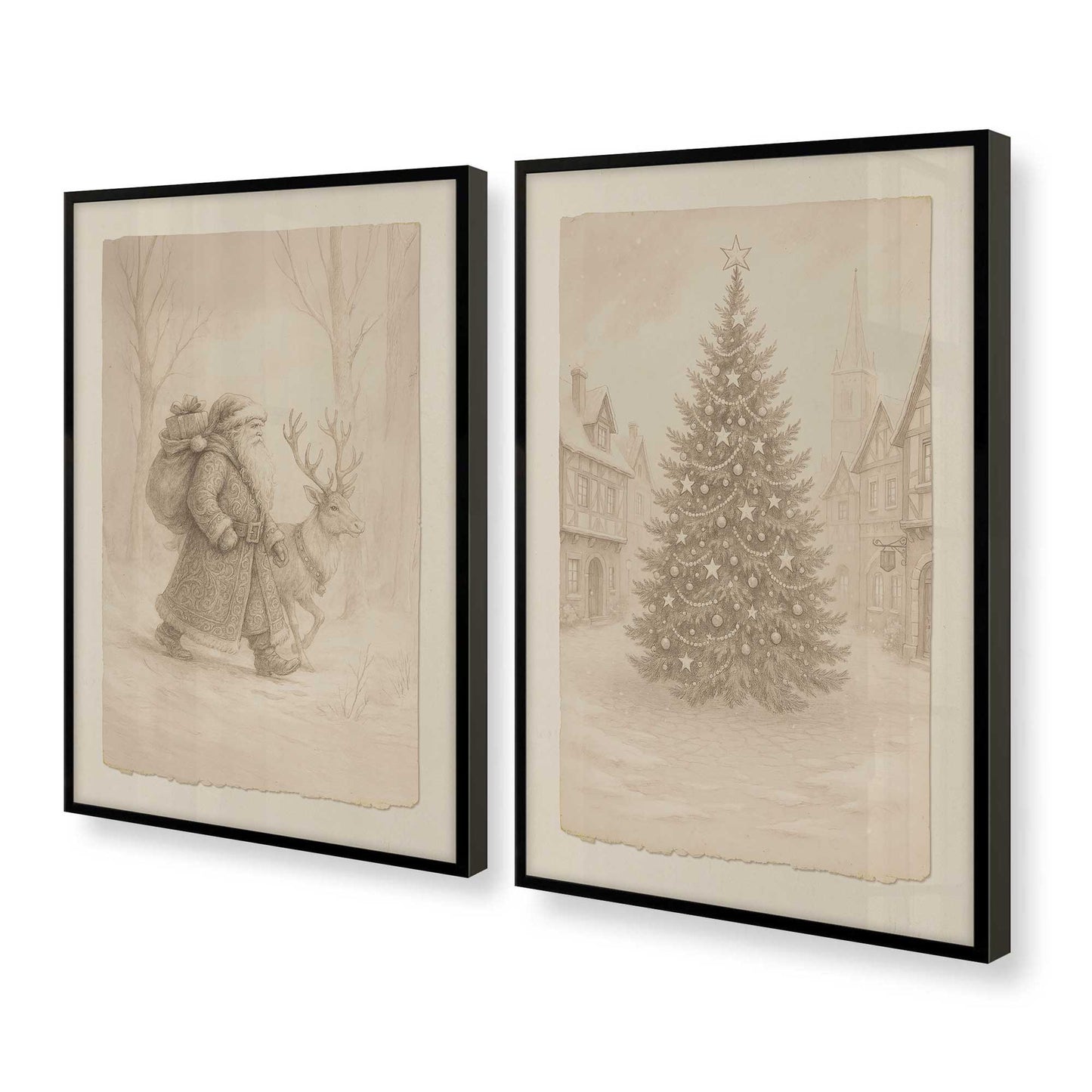 [Color:Satin Black], Picture of art in a Satin Black frame at an angle