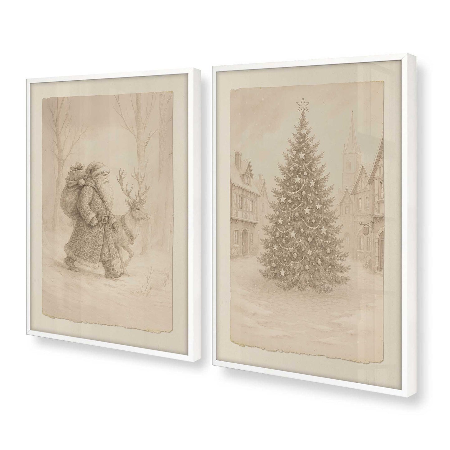 [Color:Opaque White], Picture of art in a Opaque White frame at an angle