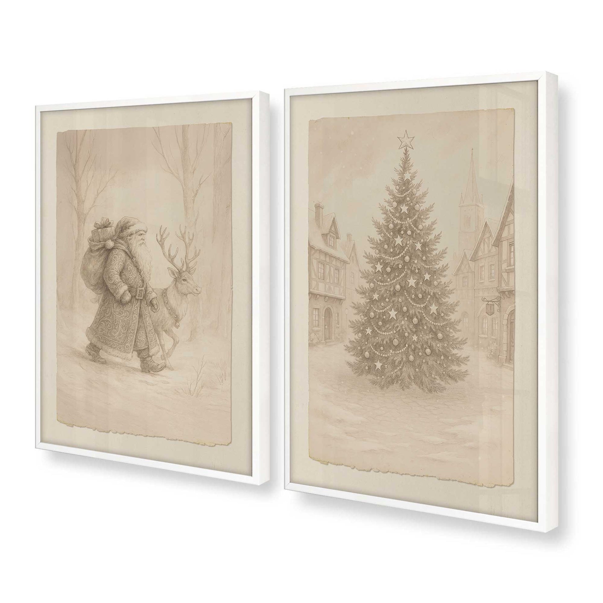 [Color:Opaque White], Picture of art in a Opaque White frame at an angle